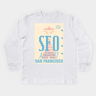 San Francisco airport SFO Kids Long Sleeve T-Shirt